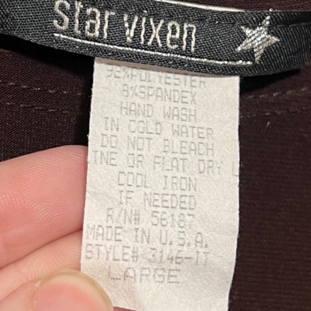 Vintage Star Vixen Womens Colorblock Dress Sz L Brown Black Teal 3/4 Sleeve Y2K - Picture 4 of 6
